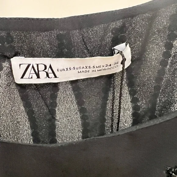 NWT Zara Sequin Beaded Fringe Dress - Picture 15 of 16